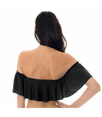 Rio De Sol Top Babado Preto Top Black Babado At Dias Para Trocar